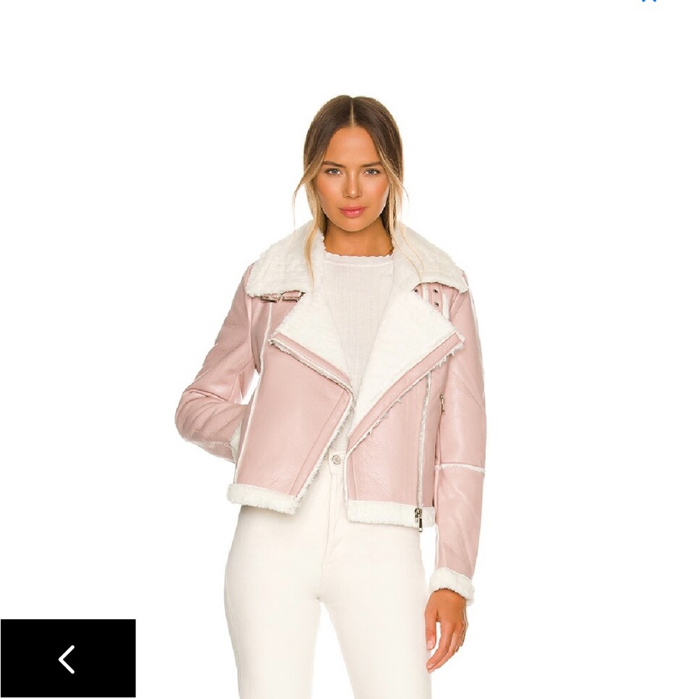 Superdown Genna Zip Up Jacket in Blush